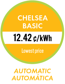 Chelsea Basic - 12.42 cents/kWh - lowest price